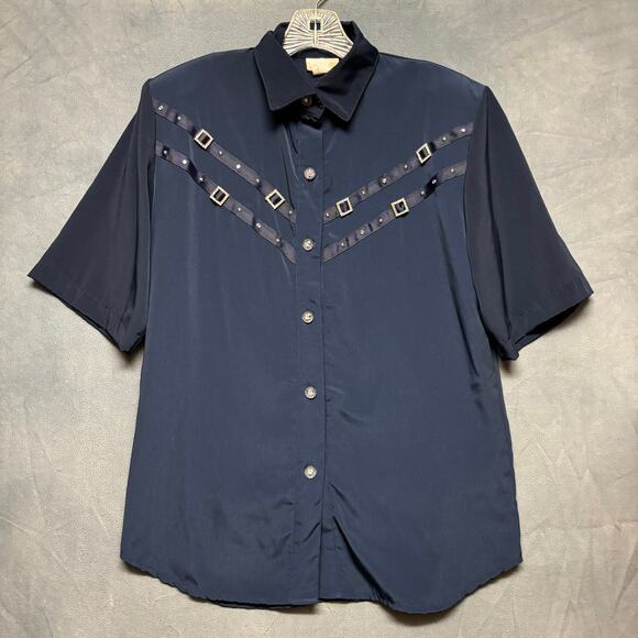 Vintage Rio Shorts Set Outfit Crystal Studded Jewel Cut Womens Medium USA Made - Picture 1 of 16